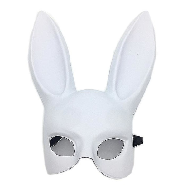 Bunny Maske Maskerade Kanin Maske Kvinner Sexy Svart Lange Ører Kanin Bunny Fest White Matt