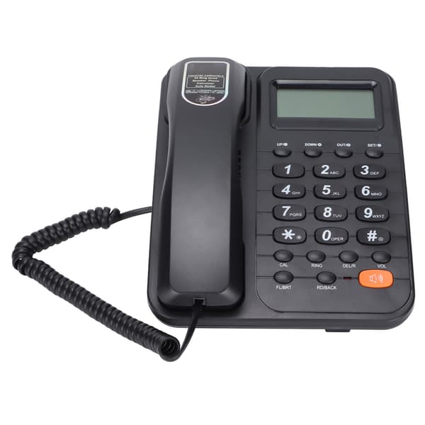 KXT2029CID Kontortelefon Kontor Hotel Hjem Fastnet Fastnet Support Gratis Batteri Udvidelsesgrænseflade (Sort)
