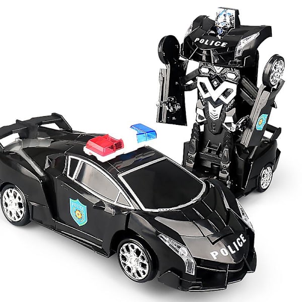 Sähköinen Transformer Poliisiauto Värikkäät Valot Musiikki Transformer Leikki