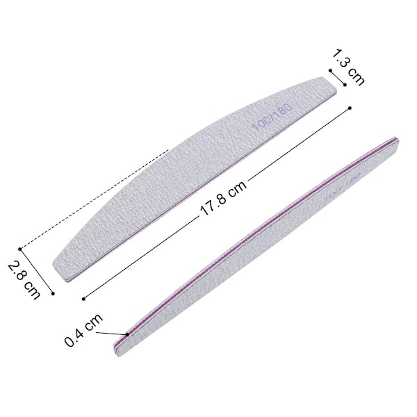16 neglefile 100/180, dobbeltsidede neglefile,[qb]
