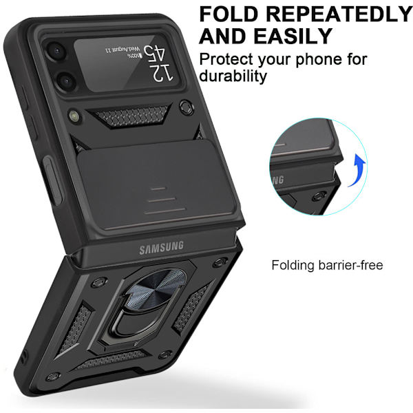 Samsung Galaxy Z Flip 3 mobildeksel TPU/PC Svart