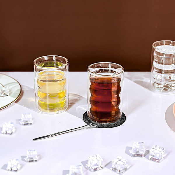 Latte Macchiato glas, dobbelt-vægget 350 ml, kaffeglas, termoglas