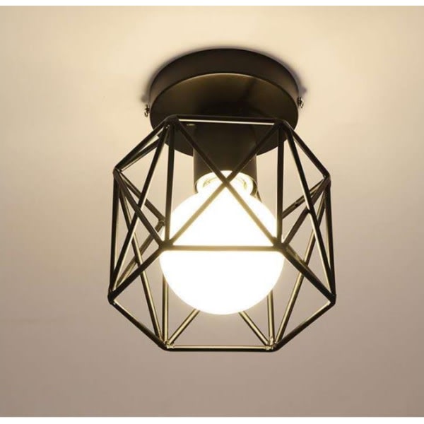 Black Nordic minimalist small ceiling lamp creative corridor corridor lamp hall porch personality iron corridor lamp