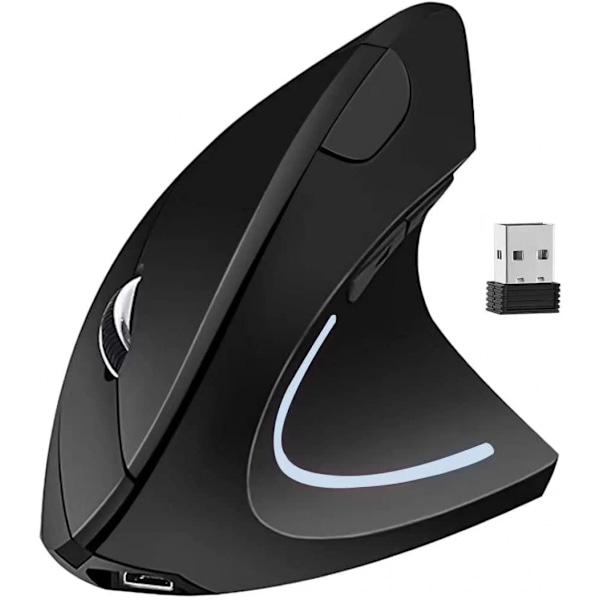 Ergonomisk mus, vertikal trådløs computermus 2.4G med