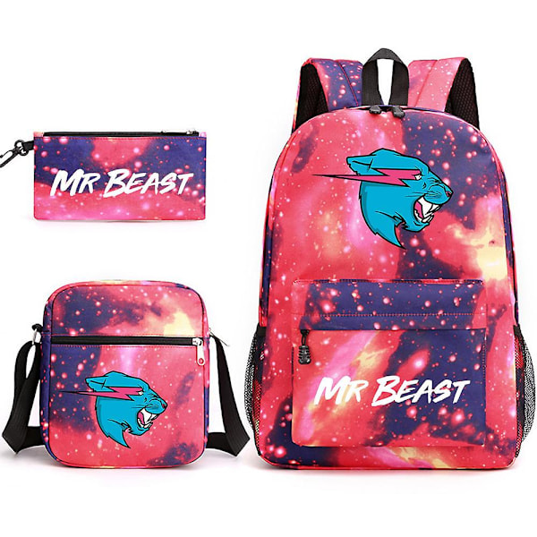 Mr. Beast Lightning Cat Kolmiosainen reppu Olkalaukku