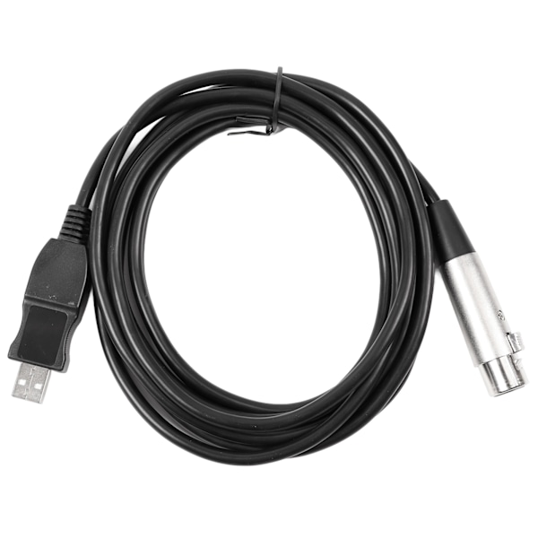 USB till XLR Mikrofonkabel Professionell Stabil Signalutgång Inspelning USB till XLR Mikrofon Konverteringskabel för PC 3m/9.8ft 0.2