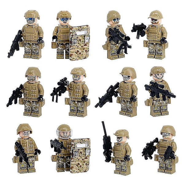 Miniatyrfigur militär armésoldat