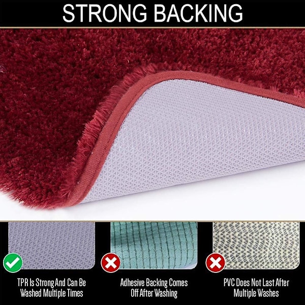 Badrumsmatta Halksäker Badmatta för Badrum (16 x 24, Lavendel) Vattenabsorberande Mjuk Mikrofiber Shaggy Badmatta Maskintvättbar Badmatta