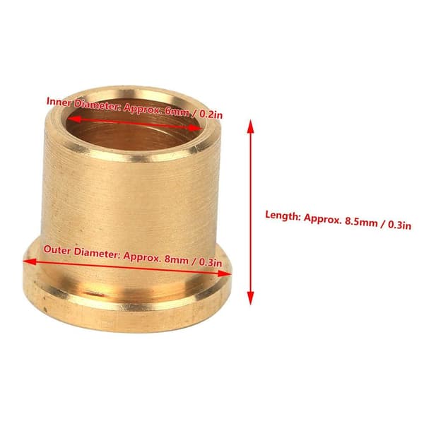 12 stk. smørefedt lejer, 6mm bronze lejer til robotter, FTC, FRC, TETRIX