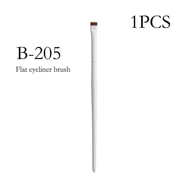 Uppgradera Blade Eyeliner Borste Ultra Tunn Fin Vinkel Platt Ögonbrynsborste Under Eye Makeup Borstar Exakt Detaljborste Vit B205-1PCS