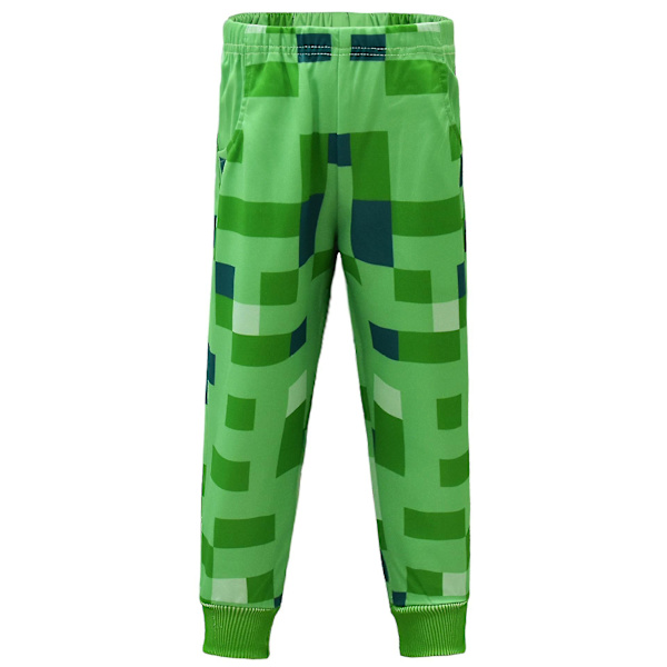 Minecraft Kläder för Stora Barn Höst Långärmad Dräkt Tröja + Byxor Tvådelad Set 7073 140 cm