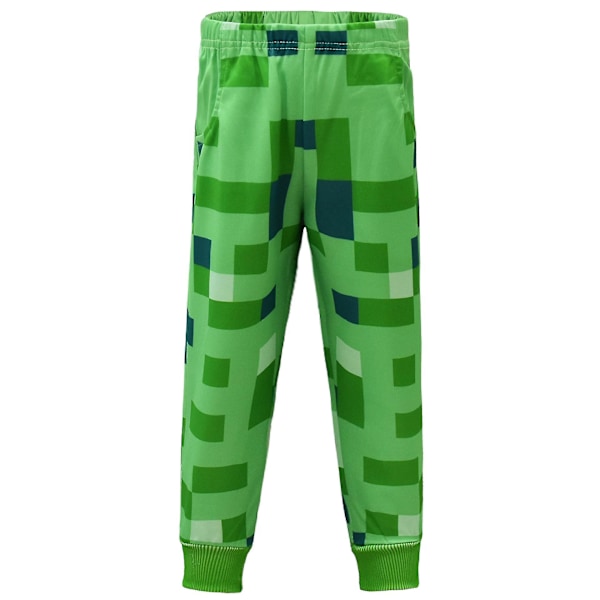 Minecraft Kläder för Stora Barn Höst Långärmad Dräkt Tröja + Byxor Tvådelad Set 7073 140cm