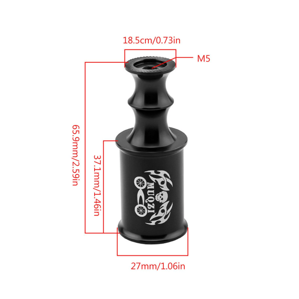 Hurtigkobling Sykkel Hurtigkobling Lysfeste Holder Forlengelsesholder Sorte vinger