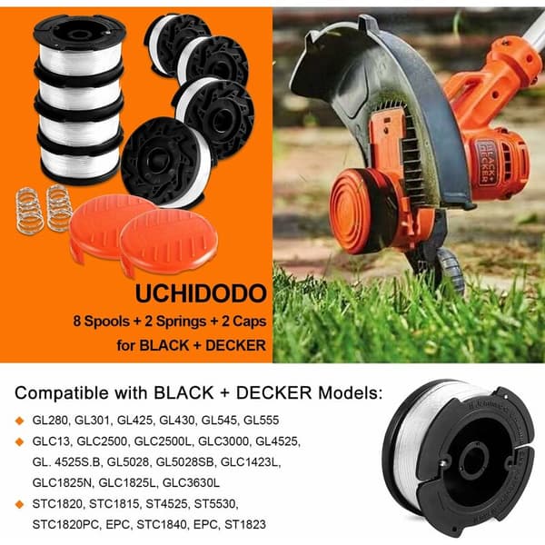 Trimmersnøre Spole for Black And Decker Trimmer, 8 Buskryddere Li