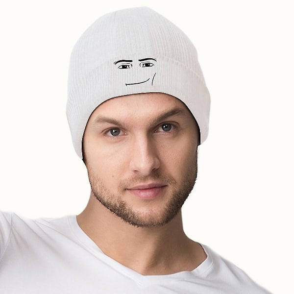 Roblox Face Knitting Knitted Beanie Hats Skullies Beanies Cap Soft Hood Hats Winter Warm [DB] 2