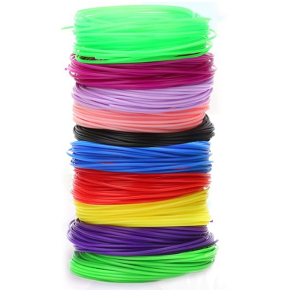 20 rullar 3D-penna filament PLA 10,9 meter längd blandade färger utjämning säker 3D-penna filament påfyllningar för utbyte