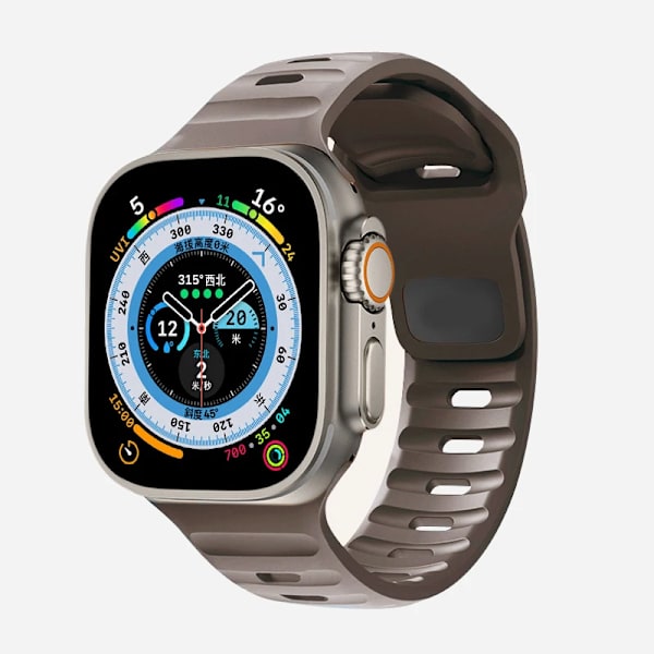 Mjukt silikonarmband för Apple Watch Band Ultra 49mm 44mm 45mm 42mm 41mm 42mm 38mm Sport Watch Armband iwatch Serise 8 7 6 5 Armband 18-Coffee 18-Coffee 42mm 44mm 45mm 49mm