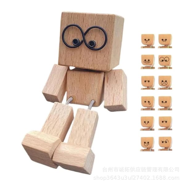 Ristende Tre Mann Figur | Morsom Skrivebordsleke 12 Ansikter*Type B* Type B