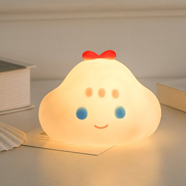 1 st Kreativ Triangulär Moln Bordslampa, Liten Bordslampa Student Sovrum Sänglampa Dekoration Cloud Table Lamp