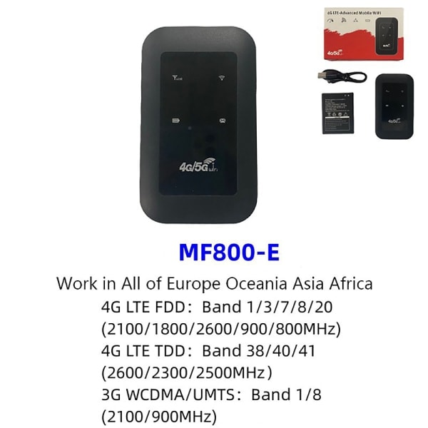 4G LTE Router WiFi Mobile Hotspot Trådlös Mifi Modem Router SI 2