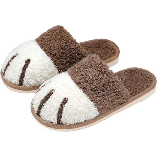 Söta Djurtofflor för Kvinnor Inomhus Utomhus Memory Foam Hustomtar Mjuka Varma Mysiga Luddiga Sovrum Halkfria Skor Julklapp dam