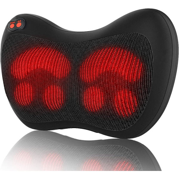 Rygg- och nackmassageapparat, Shiatsu nedre ryggmassageapparat med värme - djupvävnadsmassage för axlar, nacke, rygg och ben