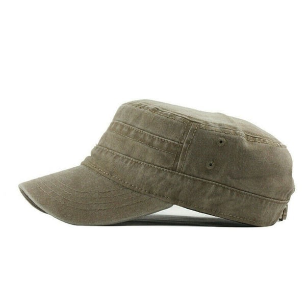 Herr & Dam Camouflage Arméhatt Camo Militär Kadett Combat Cap - khaki