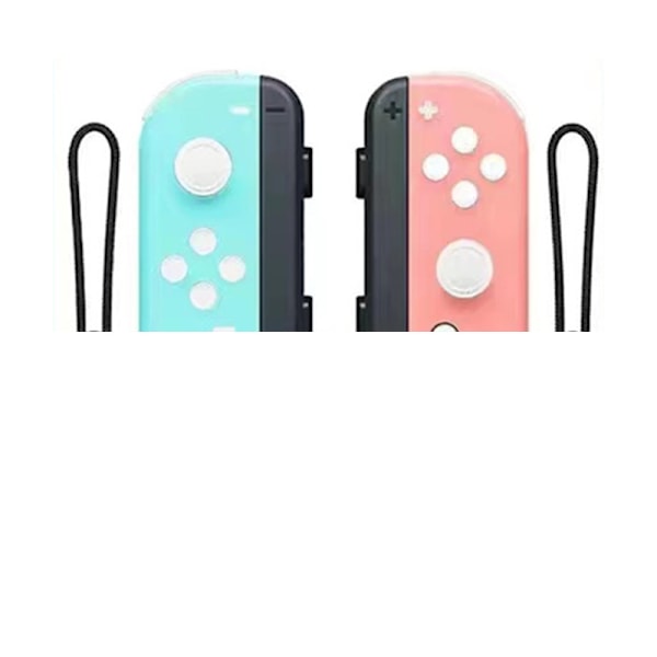 Nintendo Switch Kontroller Joycon Trådløs Bluetooth Spillkontroll Fjernkontroll Vekking Med Lanyard Støtte Fitness Ring Macaroons