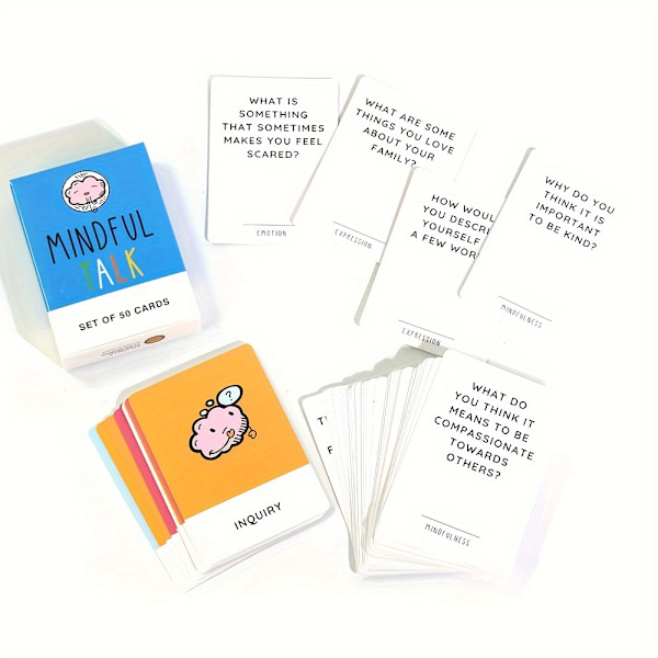 Mindfulness-spelet för barn - Mindful Talk Cards för barn och föräldrar Mindful Talk Cards
