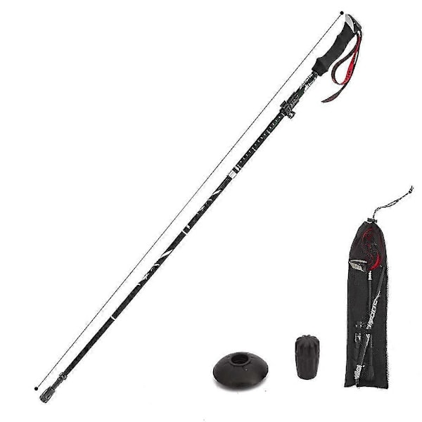 5-delt foldbar vandrestav vandrestav vandring Naturehike Antishock sort[qb] black 95-110cm