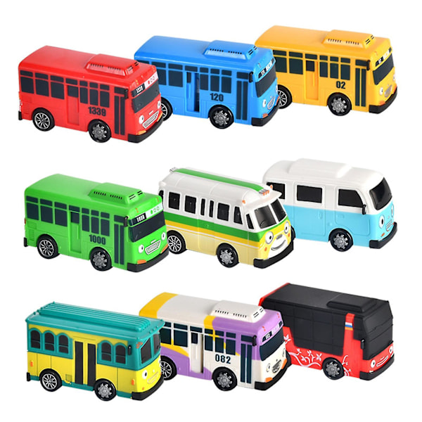 Pieni bussi Tayo -lelu, Pieni bussi Tayo -autolelusetti, vedä takaisin miniautot ystävälle Mini