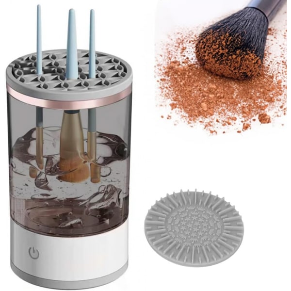 Elektrisk Makeup Brush Cleaner - Effektiv rengøring af Make Up Brush - Ingen skader på børster - Rengør flere børster på én gang