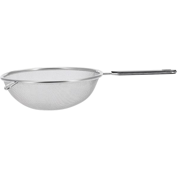 Husholdningssi, Traditionell, ø 18 cm, rustfrit stål/plastik, sølv/sort