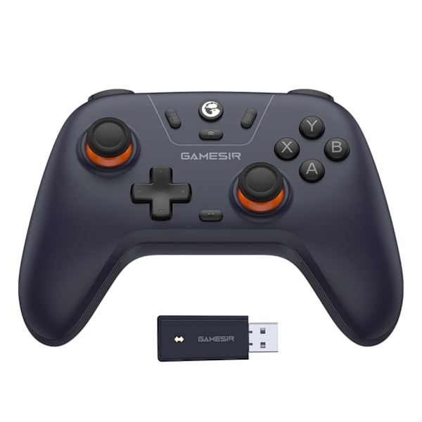 2,4 GHz Trådløs Controller til Windows PC, iPhone, Android, Switch & Steam, Bluetooth Controller med Hall Effect Trigger, Turbo, Rumble Vibration (Lilla) Purple