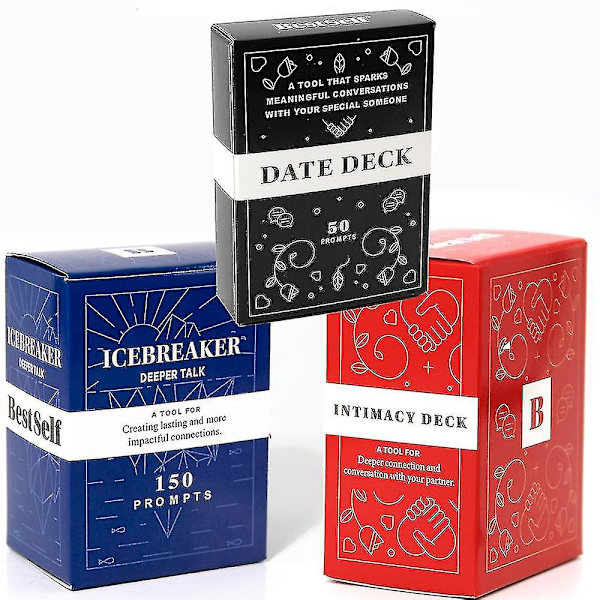3 st Icebreaker Deeper Talk Game Date Deck Intimitet[fw]