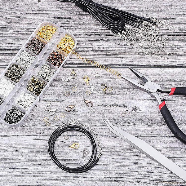 Kæde Lås 12 Gitter Armbånd Lås til Øreringe Armbånd Halskæde Vedhæng Smykkefremstilling Diy, med 1 Tang