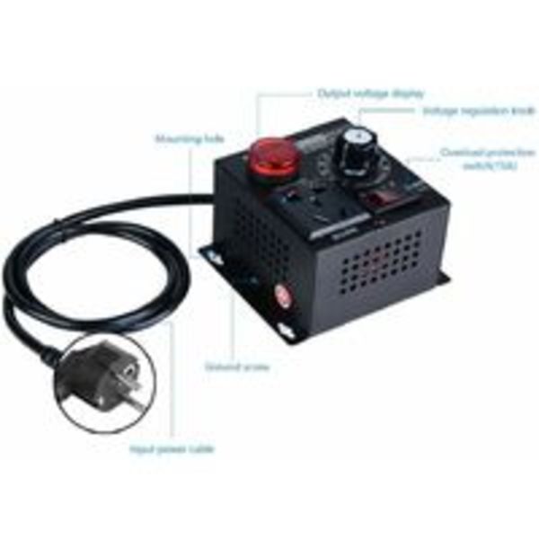 Himmennin, AC 220V 9A 4000W SCR jännitteen säädin moottorin tuulettimen säädin nopeudensäädin himmennin