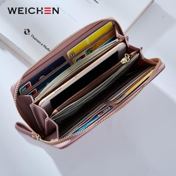Stor plånbok med mobiltelefonfack Rosa