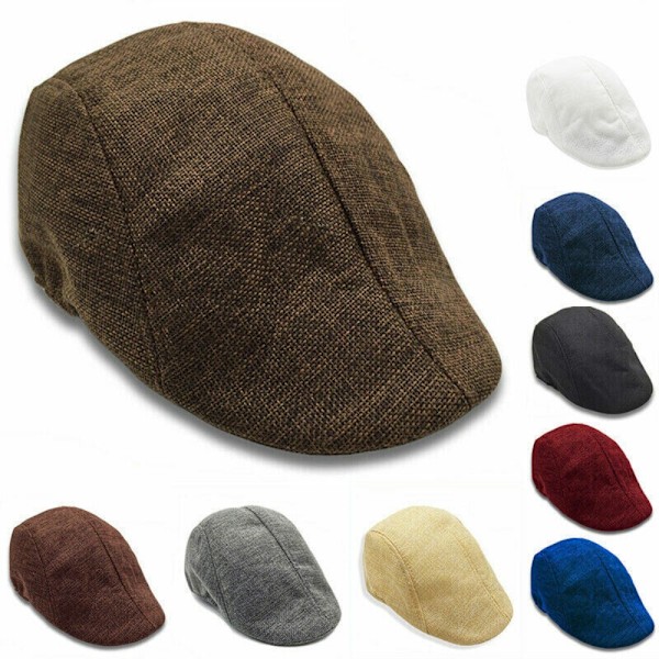 Golf Driving Hat Menn Flat Cap KAFFE coffee