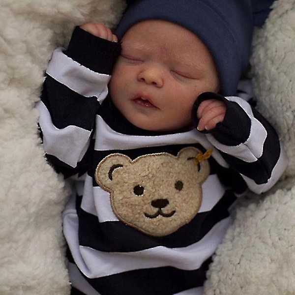 16 Inch Reborn Baby Dolls Full Body Silicone Realistic Bebe Boneca Newborn Sleeping Boy Soft Touch Toys For Kids Children Gifts