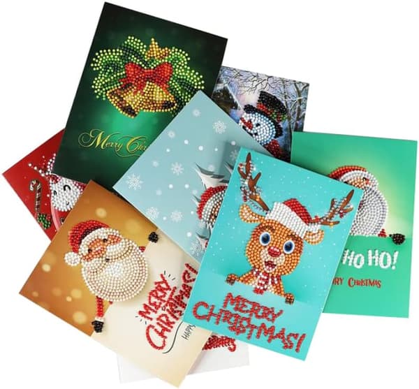 Julkort Diamantmålning Måla efter nummer kit Jul DIY-gåva för vänner och familj under helgerna