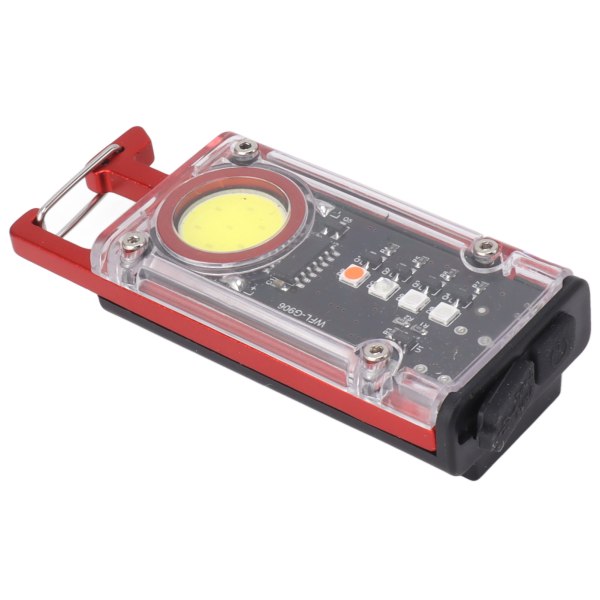 800LM COB nøgleringsarbejdslys genopladelig mini LED lommelygte udendørs lommelygte flaskeåbner signallys K45 rød /