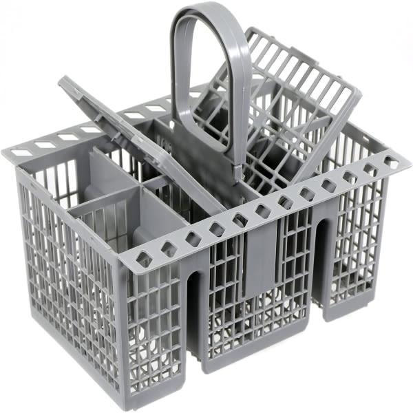 Cutlery basket for dishwasher (removable handle)