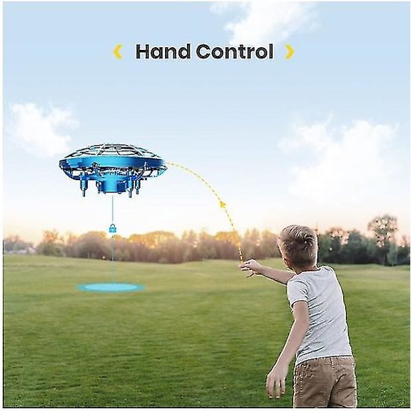 Handkontrollerade drönare för barn Drönare för vuxna Scoot Hands Free Drone Helikopter Inomhus och utomhus lek Blå