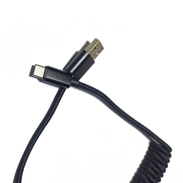 Typ C Micro Spiral Kabeltråd Mekanisk Tangentbord USB-kabel Typ-C till USB-port/ USB V2-kabel för Poker GH60 A
