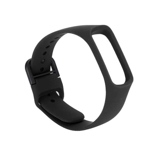 Ensfarvet silikonerem til Samsung Galaxy Fit-e SM-R375 (sort)[qb]