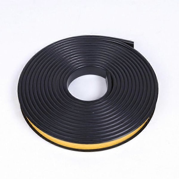 5M U-formad Kantlist Självhäftande Kantlist TPE Gummi Träskiva Stol Bord Skydd Möbeldekoration svart[qb] 18mm black