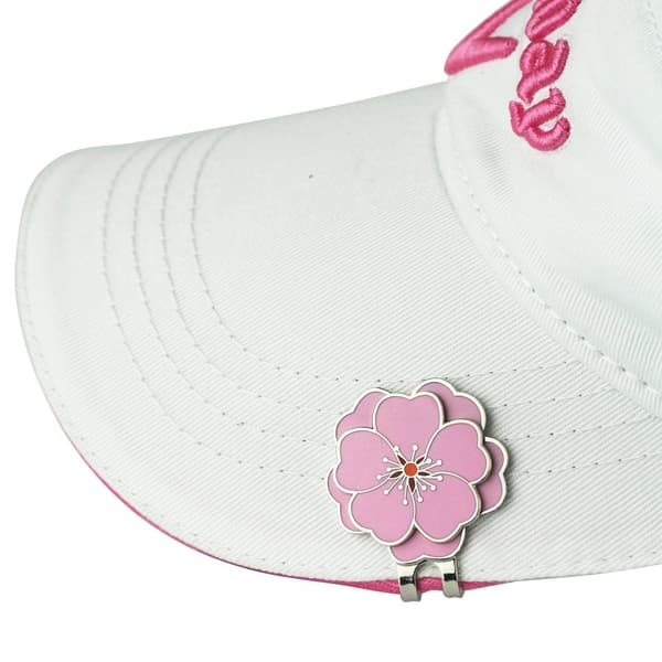 2 stk. Blomst Golf Bold Markør med Golf Hat Clip til din ven. Golfgaver til kvinder