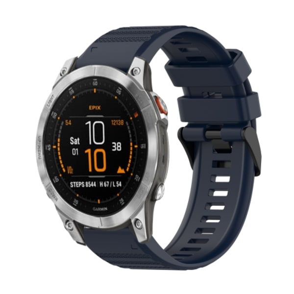 Garmin Epix Gen 2 22mm vaakasuuntainen tekstuuriranneke irrotustyökalulla Navy Blue