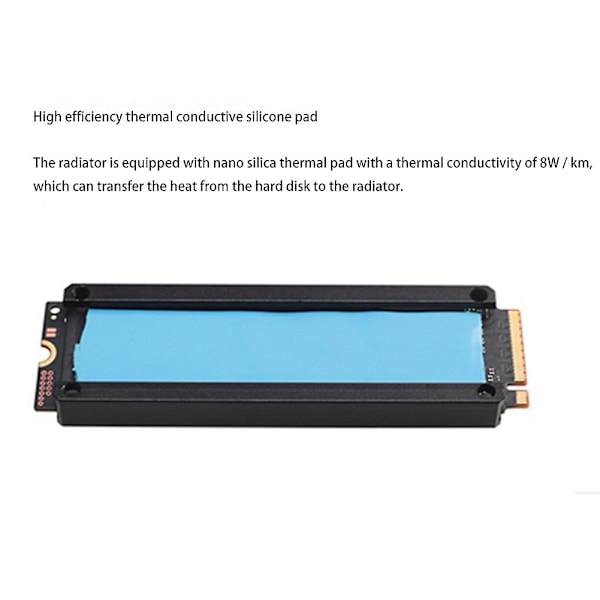 pcs M2 Ssd Heatsink Heatsink Temperatur Oled Digital Display M.2 2280 Nvme Ssd Solid State Drive Heatsink (Svart)